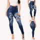thumbnail image 2 of Gibobby Pantalones mezclilla mujer Jeans largos rasgados Sexy Slim Regular Denim Mujeres Washed Gradiente Pantalones Hole Jeans de mujer(Azul,M), 2 of 5