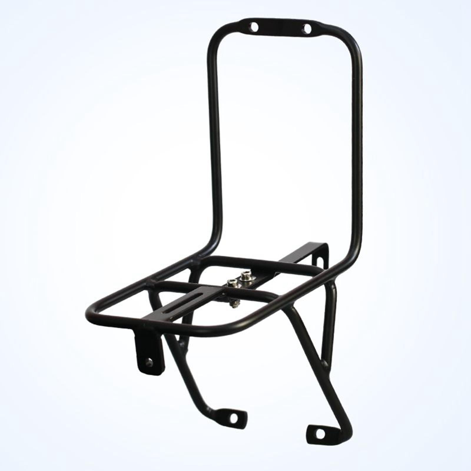 DimyFew Bicycle Front Rack, Aluminum Alloy, Bicycle Front Basket, Solid Mounting, Basket Black