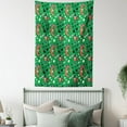 thumbnail image 4 of Adventure Nursery Tapestry, Tiny Winged Flying Dragon Old Ginger Viking Man, Wall Hanging for Bedroom Living Room Dorm Decor, 40W X 60L Inches, Fern Green Burnt Sienna Dark Blue, by Ambesonne, 4 of 5