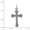 thumbnail image 3 of Auriga Fine Jewelry 925 Sterling Silver Antiqued Cross Pendant for Women Length - 30mm, W - 17mm, 3 of 6