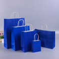 thumbnail image 3 of Bolsas de regalo de papel Kraft con asas, 10/20/30/50 unidades, para compras, manualidades, color marrón y blanco, para fiestas, suministros navideños, 3 of 5