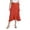 Watermelon Red, variant on Women Ruffle Wrap Skirt Tie Waist Boho High Low Asymmetrical Midi Beach Skirt