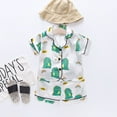 thumbnail image 3 of Pyjama en Soie pour Filles Imprimé Manches Courtes Ensemble de Hauts à Boutons Pyjama de Mode pour Filles Ensemble de Pyjama en Soie pour Filles Garçons Filles Mode, 3 of 3