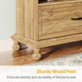 thumbnail image 6 of Tribesigns 6-Shelf Bookcase with Drawer, 71 Inch Floor Standing Bookshelf with Solid Wood Legs, 6 of 8