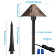 thumbnail image 6 of LEONLITE 12 Pack Low Voltage LED Landscape Lighting, 12-24V AC/DC Wired LED Pathway Lighting, Unique Vintage Golden Texture, Aluminum, 6 of 7