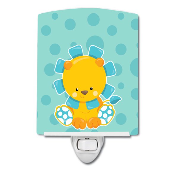 Caroline's Treasures BB6823CNL Boy Lion Ceramic Night Light, 6x4x3", multicolor