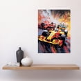 thumbnail image 2 of Grand Prix Championship Cars Racing on Track Large Wall Art Poster Print Thick Paper 18X24 Inch, 2 of 5
