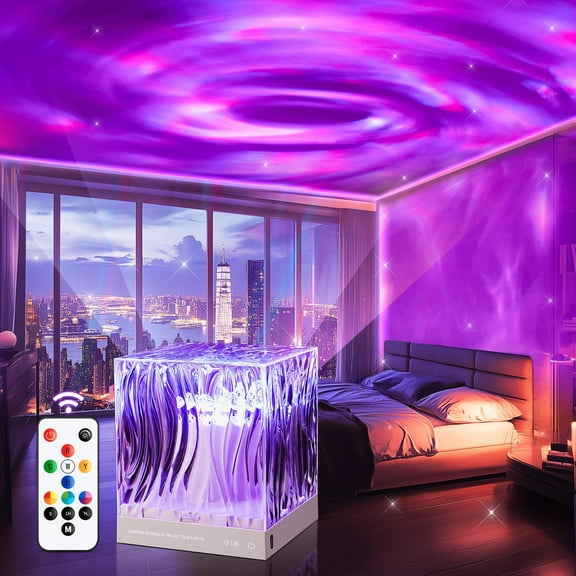 Aurora Borealis projector, 18-color 162-mode ceiling Galaxy projector, remote ambient lighting and mood lighting