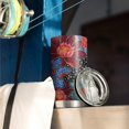thumbnail image 3 of 20 Oz Pioneer Flower Coffee Tumbler Double Wall Insulated Stainless Steel Water Bottle | Metal Reusable Thermoses Flask with Cup Cap | Leak & Sweat Proof with Anti-Dust Lid, 3 of 7