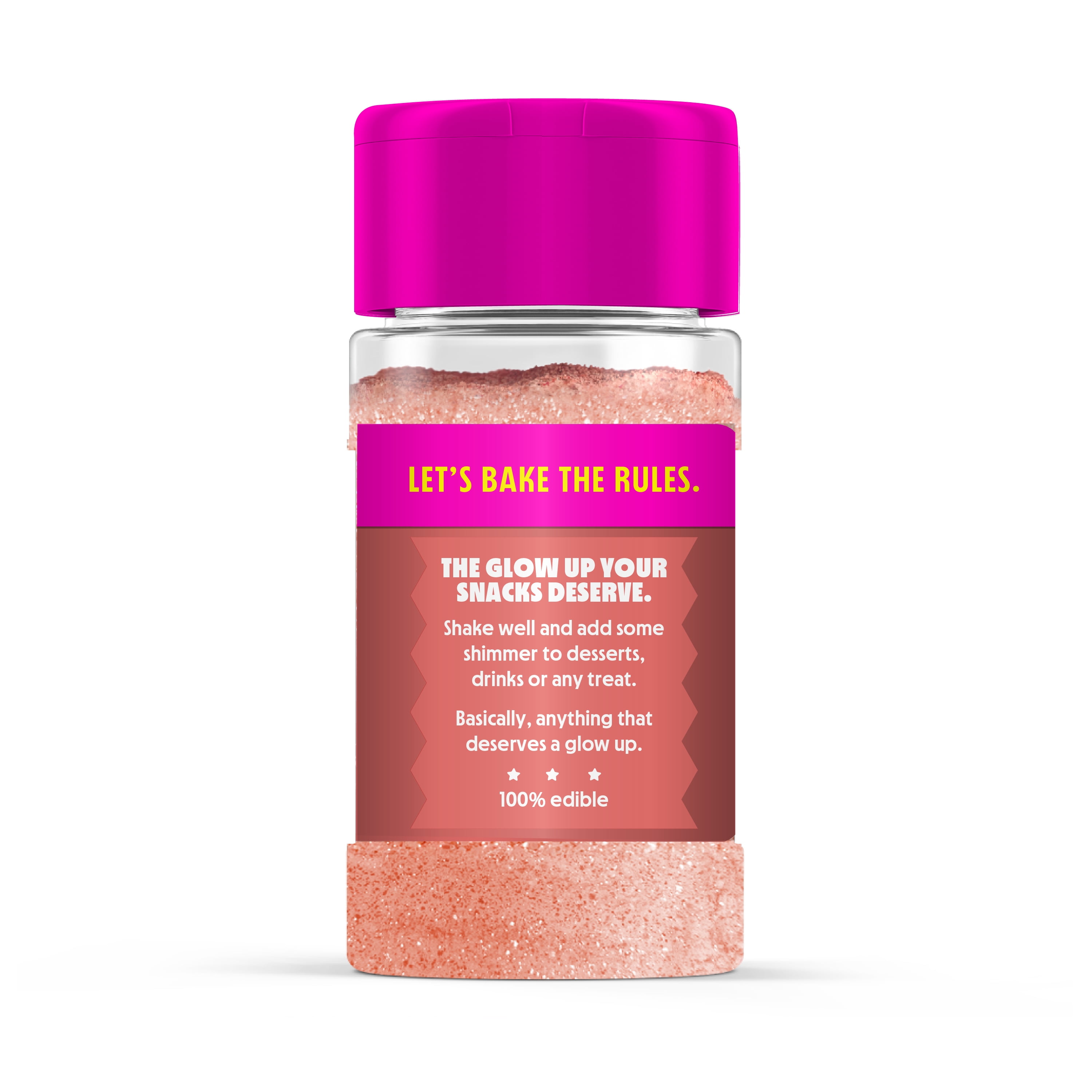 Piiper Edible Dust Rose Gold, Edible glitter dust, Shake to apply, for desserts, drinks & treats