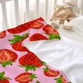 thumbnail image 3 of Strawberry Super Soft Micro Fleece Blankets Quilt Plush Lightweight Dual-Sided Decorative Couch, Sofa, Travel, Lap, Bed Throw Blanket,50"x40" for Kids, 3 of 6