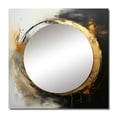 thumbnail image 2 of Designart "Harmony Of Yin And Yang Transcendent Gold And Black" Abstract Painting Square Mirror Wall Decor Modern - Large Gold Square Bathroom Mirror - Square Printed Wall Mirror Art, 2 of 5