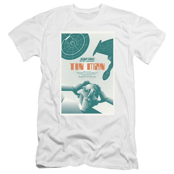 Star Trek Tng Season 3 Episode 20 Premium Canvas Adult Slim Fit 30/1 T-Shirt White