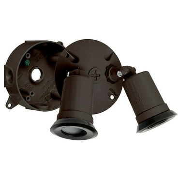 Bell 300-Watt LED Bronze 2 Head Switch Controlled Adjustable Flood Light Bronze