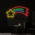 thumbnail image 2 of Glowneon Star Rainbow Neon Sign, Star Led Sign For Bedroom Wall Decor, 2 of 5