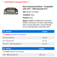 thumbnail image 2 of Rear Transmission Mount - Compatible with 1975 - 1980 Chevy P10 1976 1977 1978 1979, 2 of 2