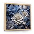 thumbnail image 2 of Designart "Muted Blue And Graceful Mums IV" Mums Floater Framed Canvas Prints, 2 of 5