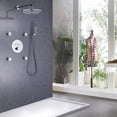 thumbnail image 3 of Thermostatic Complete Shower System with 4 PCS of Body Jets, Rainfall Shower Combo Set with Rough-in Valve, 3 of 5
