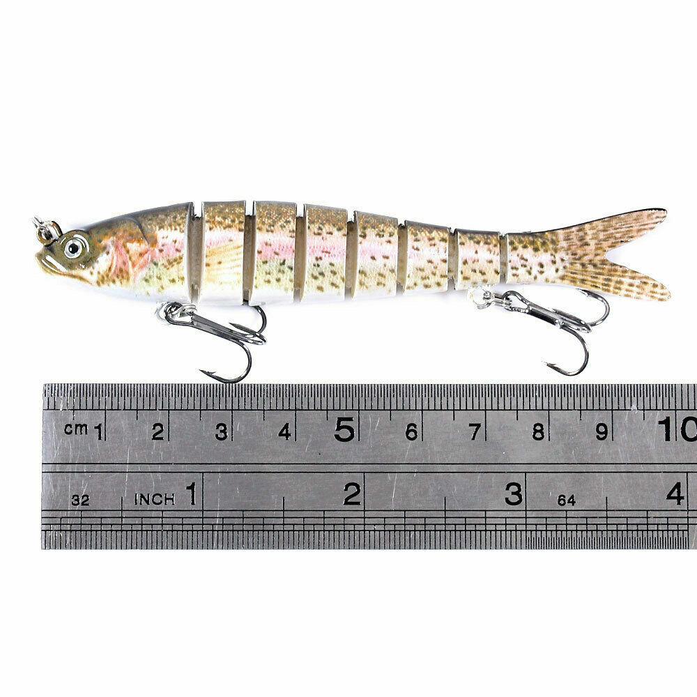 10PCS Lot Multi Jointed Bait 8-Segment Fishing Lures Swimbait Bionic Wobbler USA