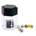 thumbnail image 1 of Shaking Dice Toy Made of Durable Plastic for Party Fun Black Color Great Gift Idea 6pcs, 1 of 8