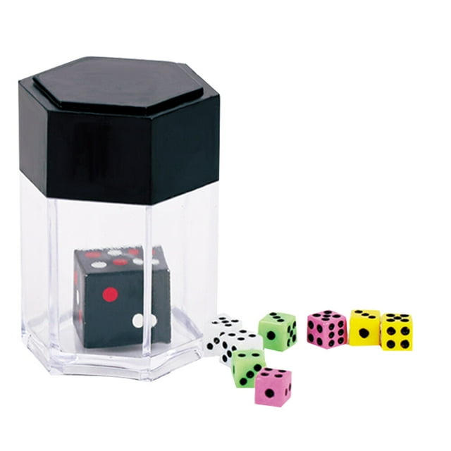 Shaking Dice Toy Made of Durable Plastic for Party Fun Black Color Great Gift Idea 6pcs