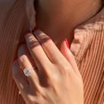 thumbnail image 2 of Solitaire Brilliance 2.20CT Oval Cut Solitaire Moissanite Hidden Halo Pave Setting Engagement Ring, Promise Gift Ring in 18K White Gold, Ring Size 7, 2 of 7