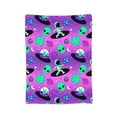 thumbnail image 7 of DouZhe Ultra-Soft Micro Fleece Lightweight Flannel Bed Blanket, Cartoon Aliens Space Vaporwave Print Cozy Warm Throw Blankets, 60"x50", 7 of 7