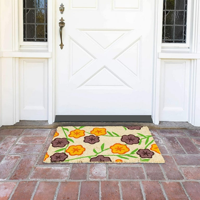 Welcome Door Mat Non slip Floral Front Door Outdoor Indoor - Temu