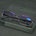 5 Pairs Rimless Bifocal Reading Glasses Tinted Blue Light Blocking