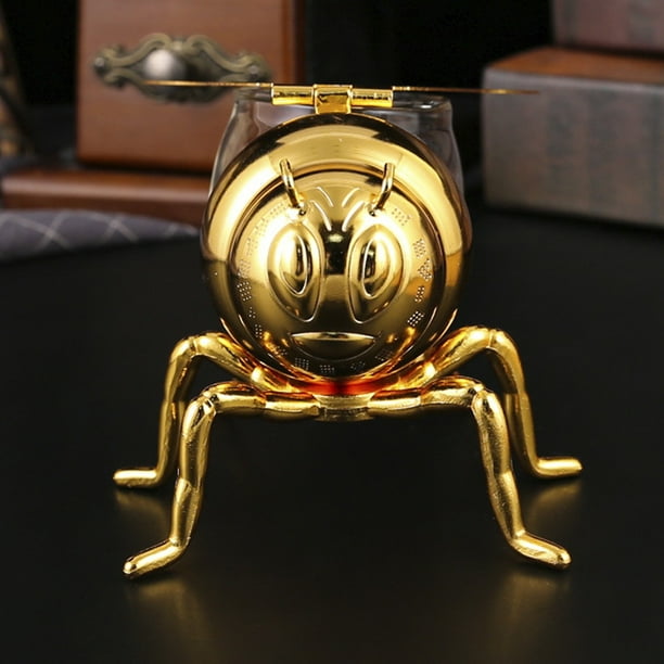 Tarro de Miel de Abeja, Exquisito Tarro de Miel Decorativo de Cristal, Figura de Abeja, dispensador de Miel, dispensador de Jarabe, receptor de Cristal, Condimento, Azucarero,