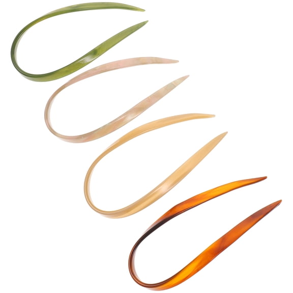 NIAIZEK 4Pcs Assorted Color Acetate Hair Pins for Buns Chic Updo Hair Styling Tool