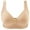 Beige, variant on DPTALR Womens Dailywear Bars Non Steel Ring Comfortable Printing Plus Size Four Breasted Bra Underwear