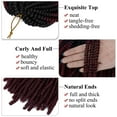 thumbnail image 4 of 8 inch Spring Twist Crochet Braids Hair for Butterfly Locs Bomb Twist Crochet Hair Beyond Beauty Ombre Colors Synthetic Fluffy Hair Extension 3 Packs (100g/Pack,1B), 4 of 7