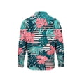 thumbnail image 7 of Cllios Hawaiian Shirt for Men Summer Tropical Print Beach Tops Quick Dry Cuban Collared Long Sleeve T-shirts Oversized Button Down Bowling Shirts with Pocket S-5XL, 7 of 7