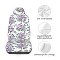 thumbnail image 4 of Wukai Violets Flowers Full Set Car Seat Covers with Soft Padding Universal Auto Front Seats Protector and Cushion Mat, 4 of 5