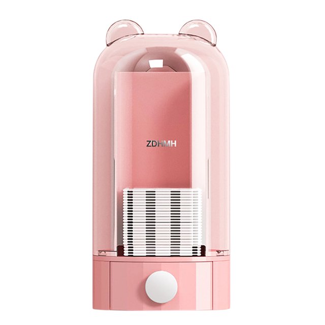 Organizador Dispensador automático de almohadillas de algodón Soporte para removedor de maquillaje montado en la pared (rosa) Ehuebsd Libre de BPA