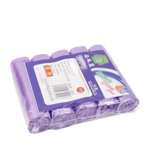 Nilvkv 5 Rolls Strong Trash Bags Colorful Clear Garbage Bags Bathroom Trash Can Bin Liners Small Plastic Bags for Home Office Kitchen Multicolor