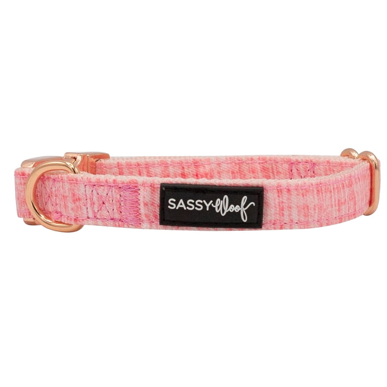 Sassy Woof Dolce Rose Adjustable Dog Collar, Large photo 3