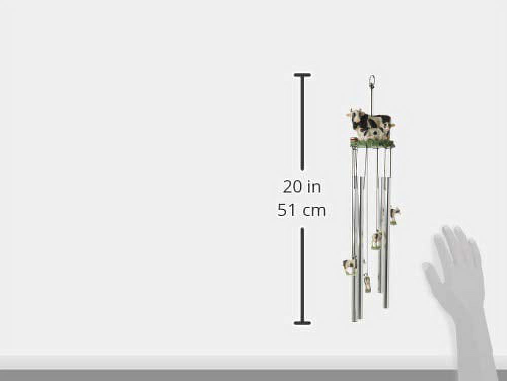 StealStreet SS-G-41928, Round Top Cow Hanging Garden Porch Decoration Decor Musical Wind Chime