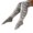 Grey, variant on Gupgi Christmas Stockings Women Long Knitted Socks Thigh High Over The Knee Socks