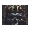 thumbnail image 4 of KLL Royal Skull With Golden Crown Print Fleece Throw Blanket, Horizontal Fleece Bedding Cute Soft Blankets Comfy Fleece Flannel Plush Home Decor for Couch & Bed -50"x40", 4 of 9