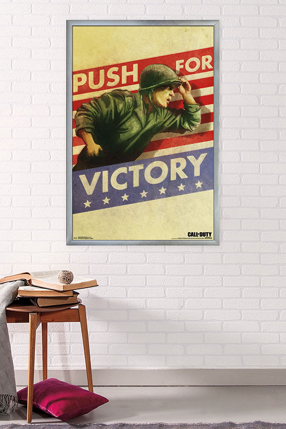 Call of Duty: WWII - Push Wall Poster, 22.375" x 34", Framed