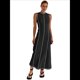 thumbnail image 2 of Vestido Camisero Sin Mangas para Mujer, de Verano, de Punto Acanalado en Contraste, Maxivestidos. Negro XL, 2 of 10