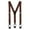 Brown, variant on CTM 1.375 Inch Wide Solid Color Y-Back Button-End Suspenders (Men)