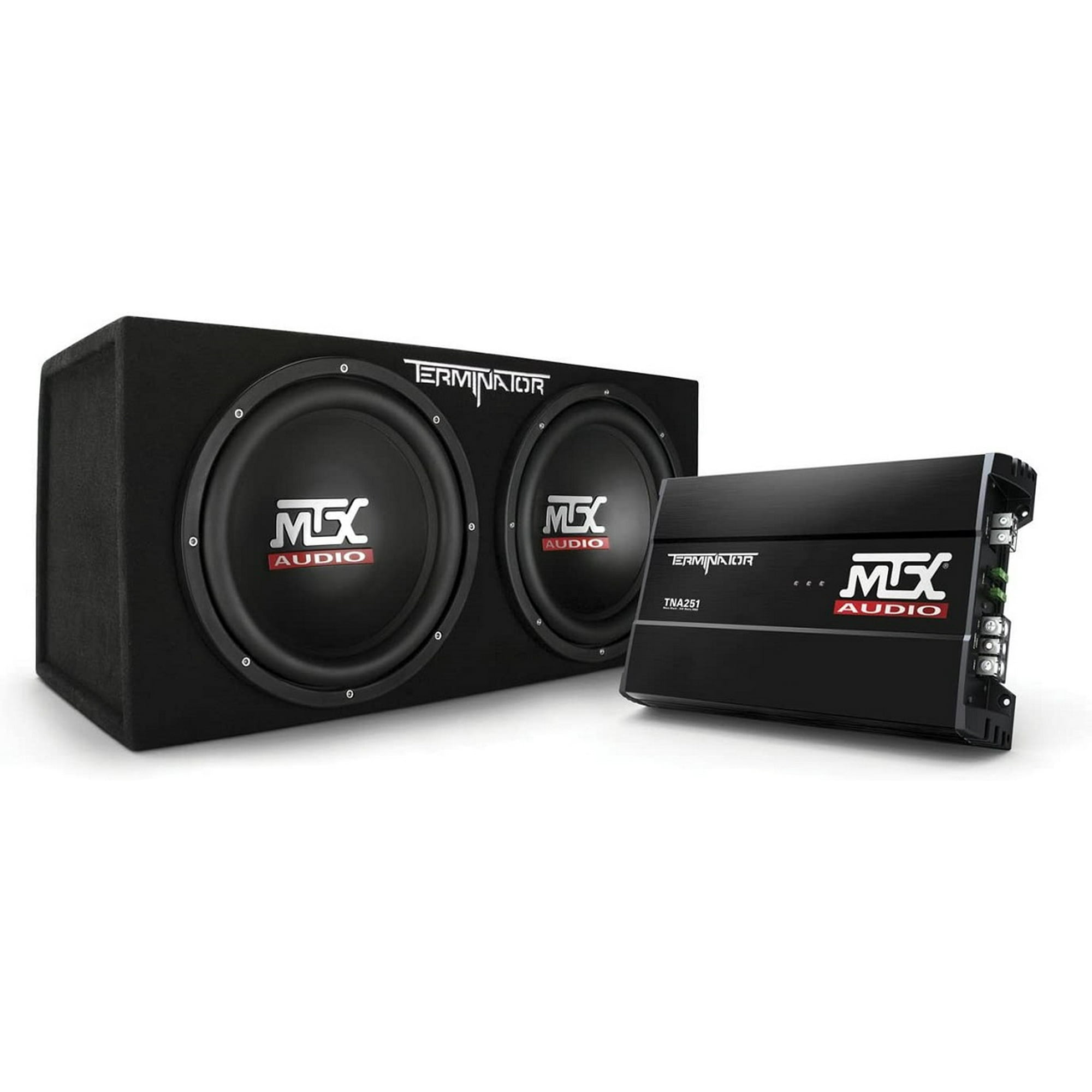 MTX TNP212D2 12″ 1200W Dual Loaded Car Subwoofer Audio with Sub Box and Amplifier eXtremes