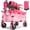 Pink, variant on Sekey 220L Collapsible Foldable Wagon with 330lbs Weight Capacity, Heavy Duty Folding Utility Garden Cart with Big All-Terrain Beach Wheels & Drink Holders.Pink