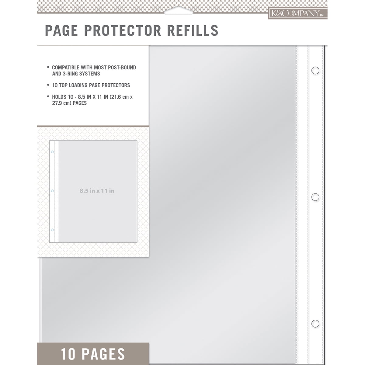Single-Pocket 8 X 8 Pochettes Scrapbook Refill Pages AR1908