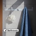 thumbnail image 3 of ABPETE 5 White Wall Mounted Towel Hooks for Bathrooms, Farmhouse Style, Adhesive Stick on Wall Hook Rack for Bath Towels, Robes, Hats, Keys, 3 of 18