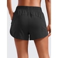 thumbnail image 2 of Shorts CRZ YOGA Dolphin tiro alto 3" secado rápido negro S, 2 of 8