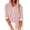 Red, variant on Women's Striped Button Down Shirt Long Sleeve Casual Blouse Cotton Linen Office Work Tops Loose Fit Fashion Outfit Spring Summer Blue L